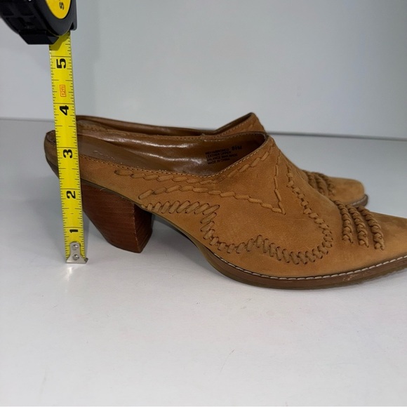 COLDWATER CREEK Western Suede Mules Clogs Size 8.5 - Picture 14 of 15